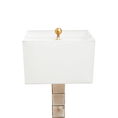 White Fabric Shade Table Lamp | Marmo