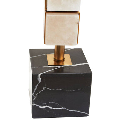 White Fabric Shade Table Lamp | Marmo