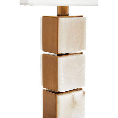 White Fabric Shade Table Lamp | Marmo