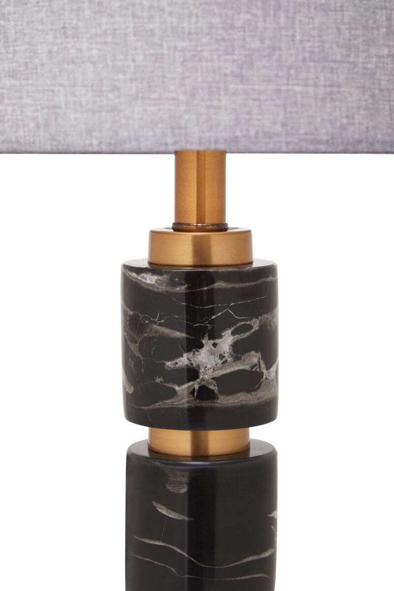 Grey Fabric Shade Table Lamp | Marmo