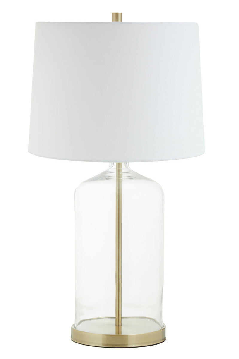 White Fabric Shade Table Lamp | Nadia