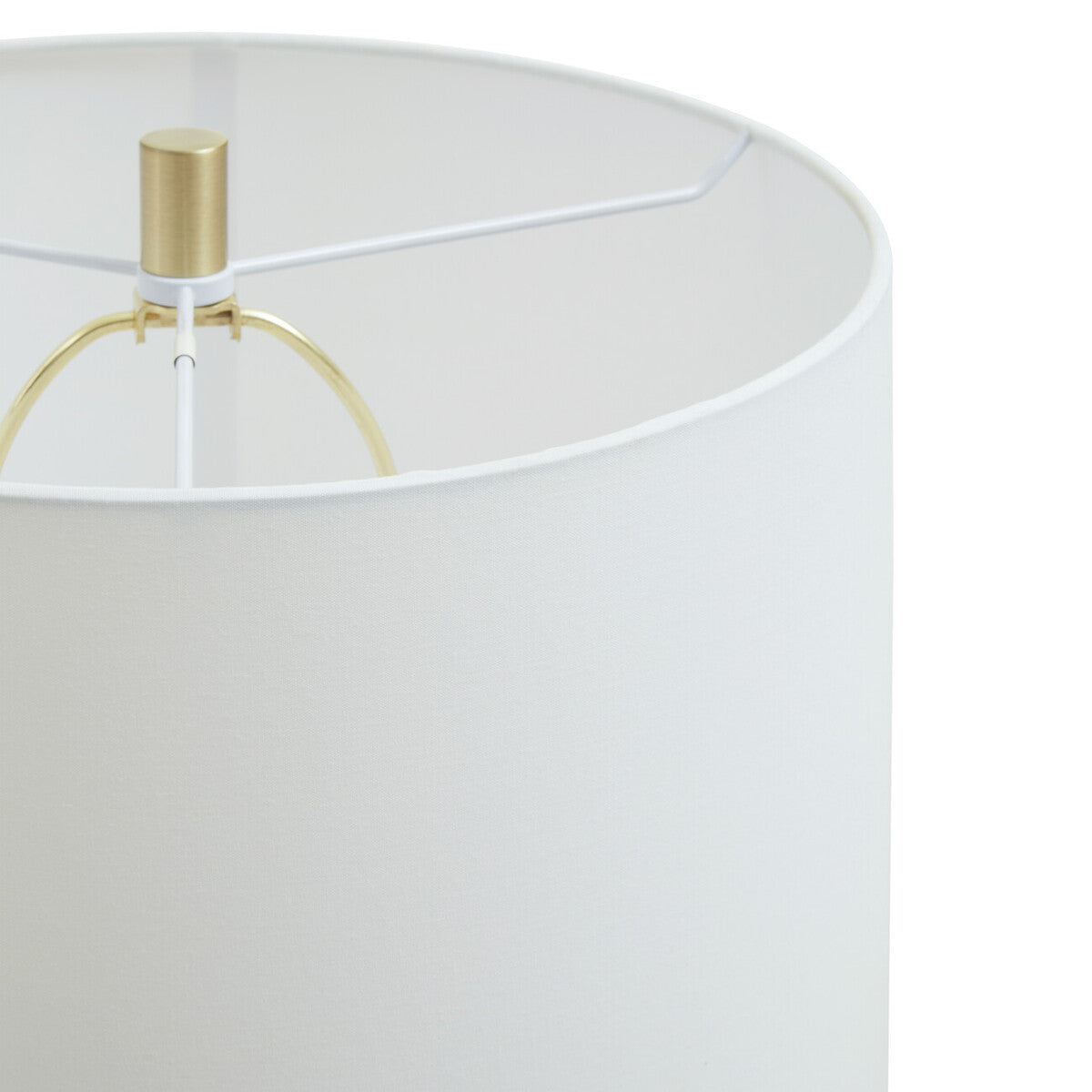 White Fabric Shade Table Lamp | Nadia