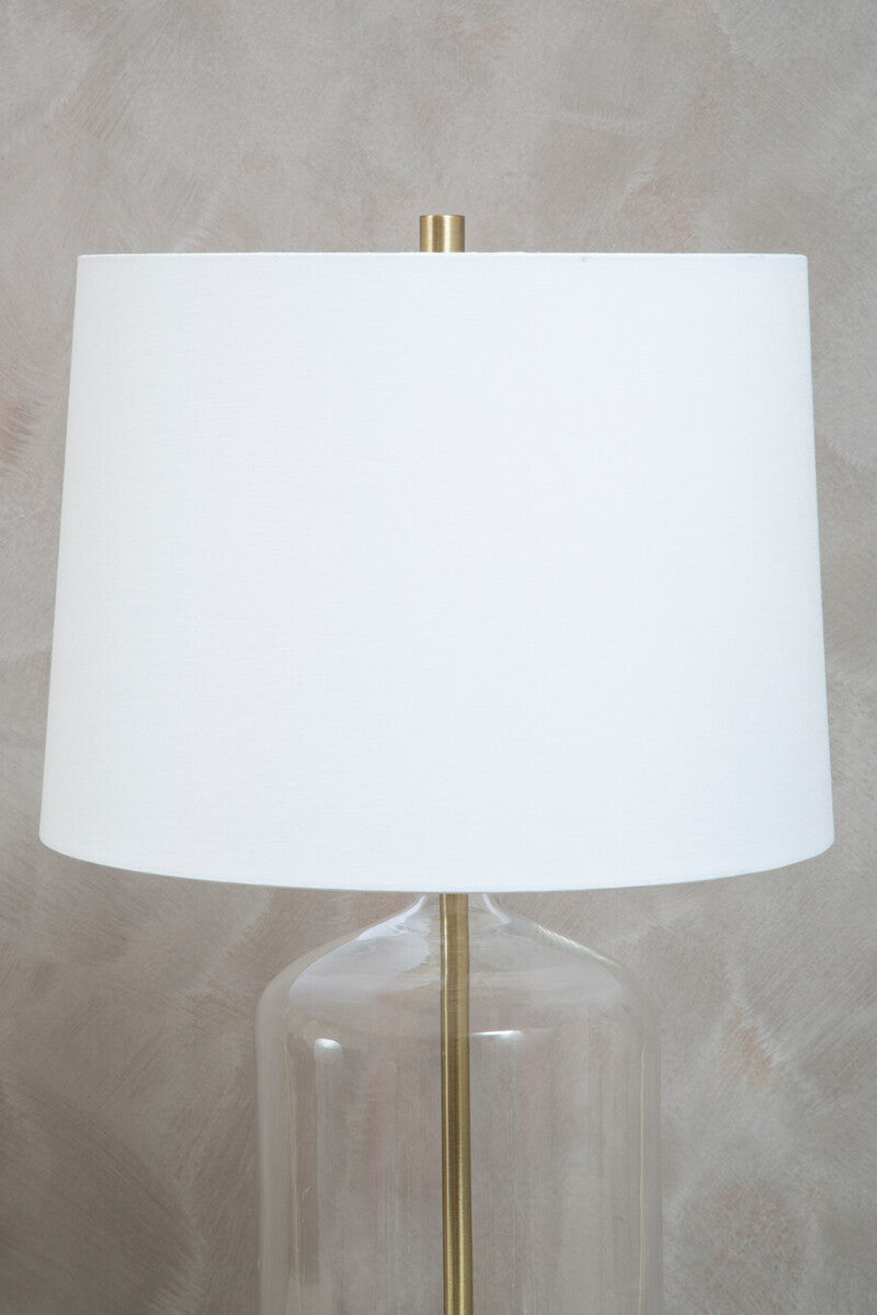 White Fabric Shade Table Lamp | Nadia