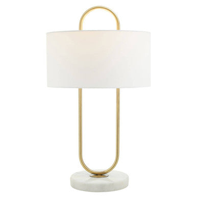 White Fabric Shade Table Lamp | Nolan