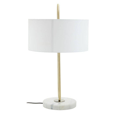 White Fabric Shade Table Lamp | Nolan