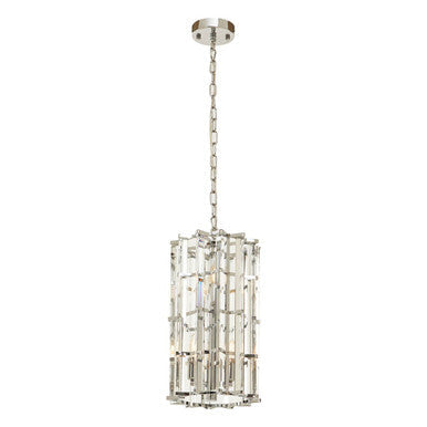 Chrome Finish Small Vertical Pendant Light | Karli