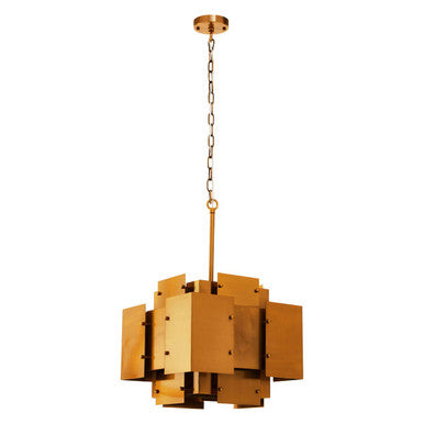 Metal Brass Finish Pendant Light with Four Bulbs | Karlo