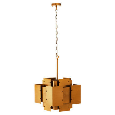 Metal Brass Finish Pendant Light with Four Bulbs | Karlo