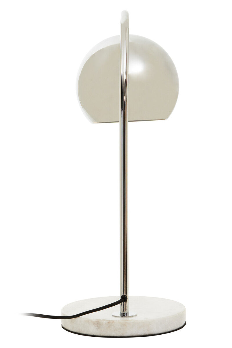 Chrome Finish Table Lamp with White Base | Karter