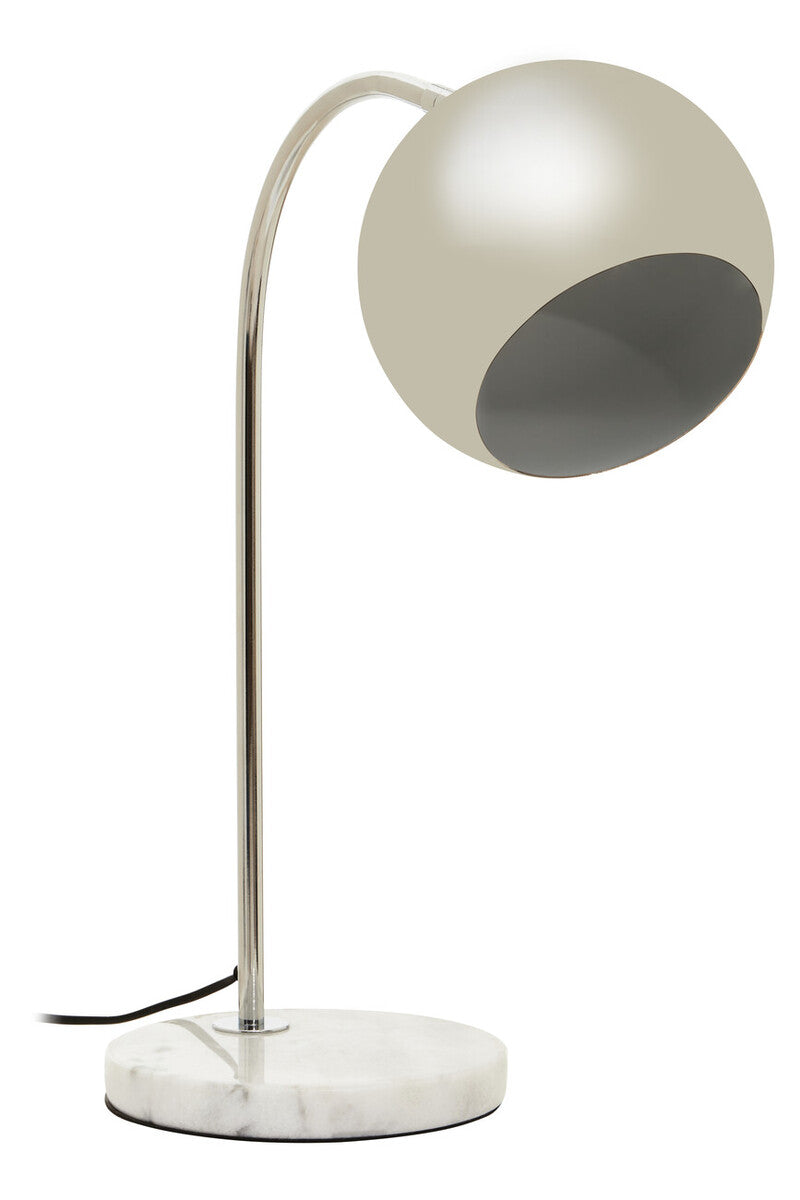 Chrome Finish Table Lamp with White Base | Karter