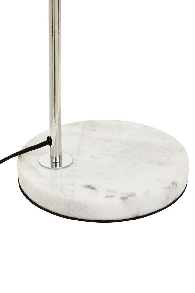 Chrome Finish Table Lamp with White Base | Karter