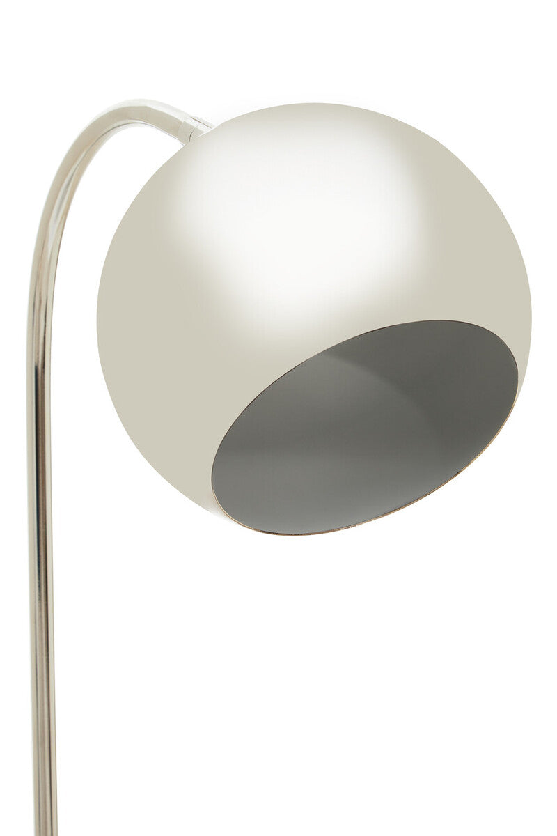 Chrome Finish Table Lamp with White Base | Karter