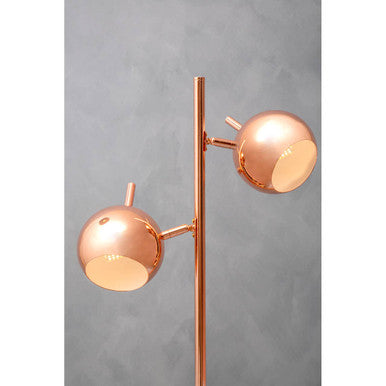 Copper Finish Table Lamp with Two Lights | Karter