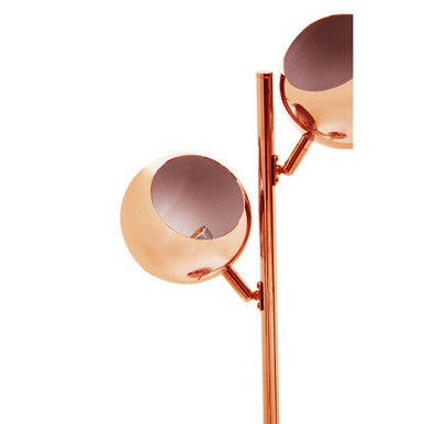 Copper Finish Table Lamp with Two Lights | Karter