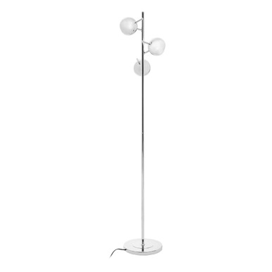 Chrome Finish Floor Lamp with Three Lights | Karter