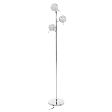 Chrome Finish Floor Lamp with Three Lights | Karter
