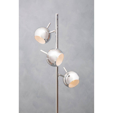 Chrome Finish Floor Lamp with Three Lights | Karter