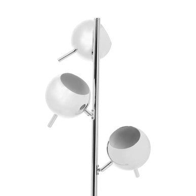 Chrome Finish Floor Lamp with Three Lights | Karter
