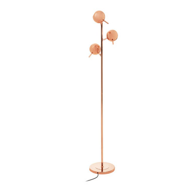 Copper Finish Floor Standing Lamp with Three Lights | Karter