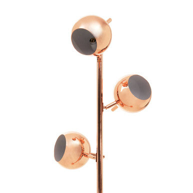 Copper Finish Floor Standing Lamp with Three Lights | Karter