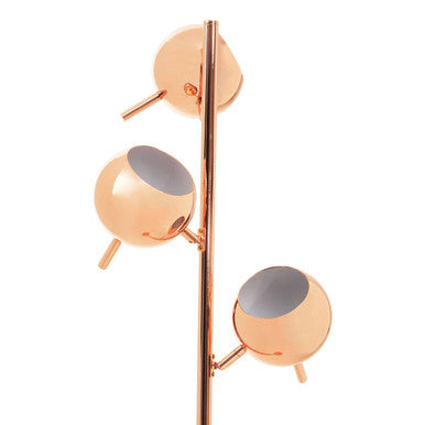 Copper Finish Floor Standing Lamp with Three Lights | Karter