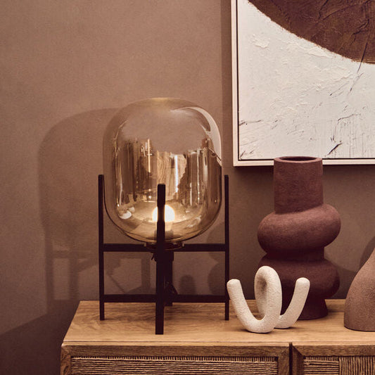 Matte Black and Glass Table Lamp | Trieste