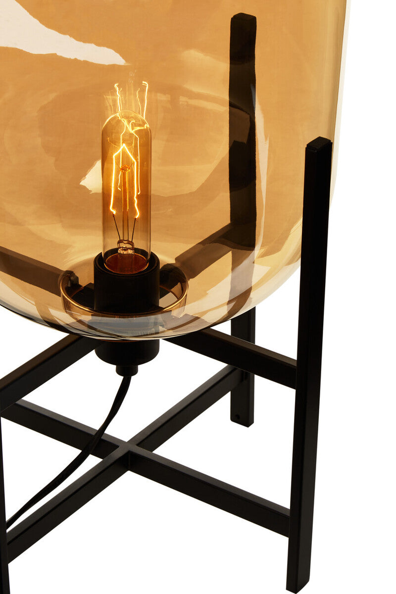 Matte Black and Glass Table Lamp | Trieste