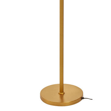 Abira Brass Finish 3 Bulb Floor Lamp with Glass Shades