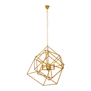 Brass Finish Four Bulb Pendant Light | Kamara