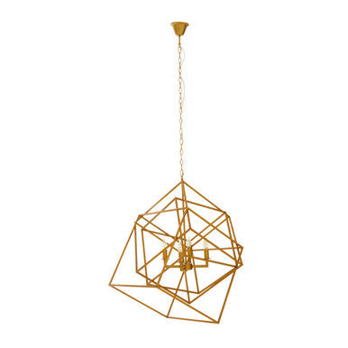 Brass Finish Four Bulb Pendant Light | Kamara