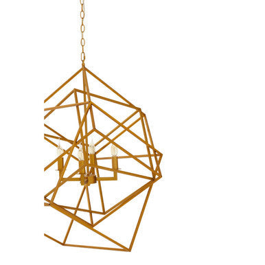Brass Finish Four Bulb Pendant Light | Kamara