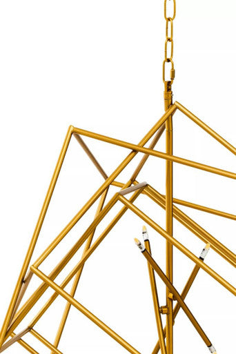 Brass Finish Six Bulb Pendant Light | Kamara