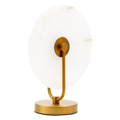 White Marble and Gold Finish Table Lamp | Waldorf