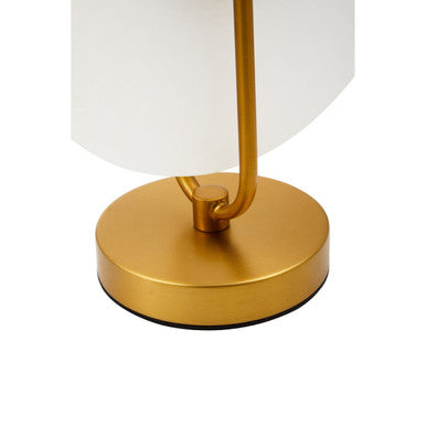 White Marble and Gold Finish Table Lamp | Waldorf