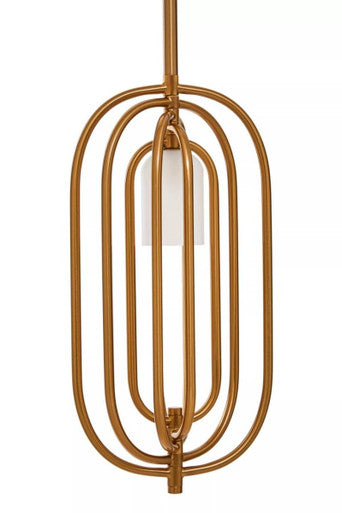 Gold and Frosted Glass Statement Pendant Light | Orbo