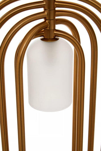 Gold and Frosted Glass Statement Pendant Light | Orbo