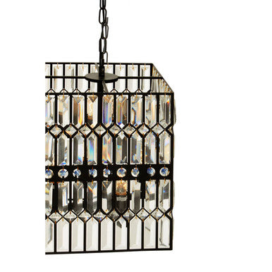 Black  Crystal 6 Light Pendant Light | Babylon