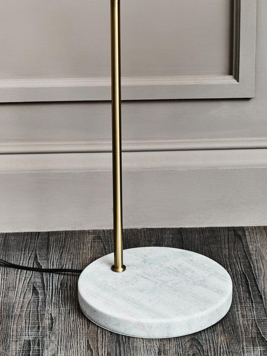 White Marble and Gold Floor Lamp | Newton
