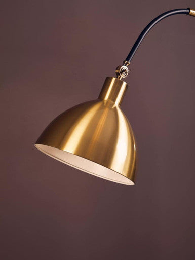 Gold Finish Metal Shade Floor Lamp | Newton