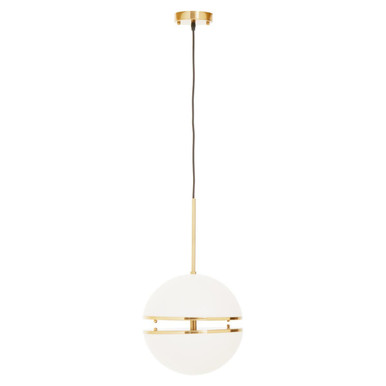 Abira Brushed Brass Finish Metal Ball Pendant Light