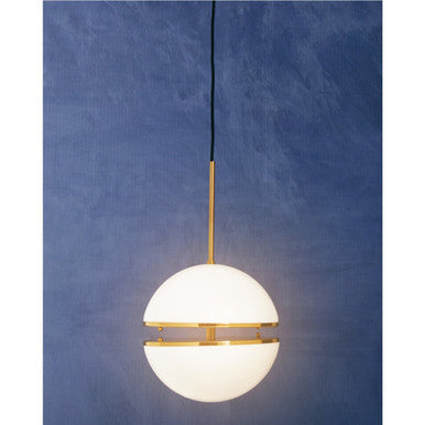 Abira Brushed Brass Finish Metal Ball Pendant Light