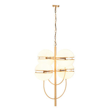 Abira Brushed Brass Finish 4 Ball Pendant Light