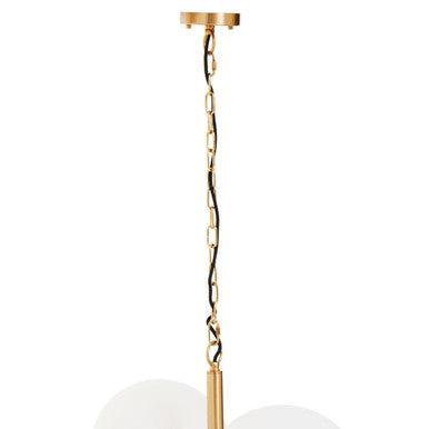 Abira Brushed Brass Finish 4 Ball Pendant Light