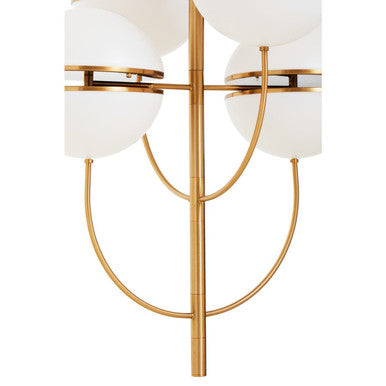 Abira Brushed Brass Finish 4 Ball Pendant Light