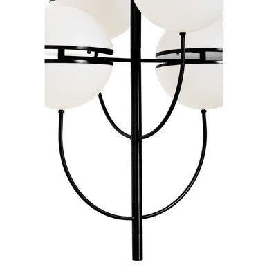 Four Ball Matt Black Pendant Light | Abira
