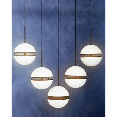 Five Ball Matt Black Pendant Light | Abira