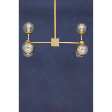 Gold Finish 6 Arm Statement Pendant Light | Abira