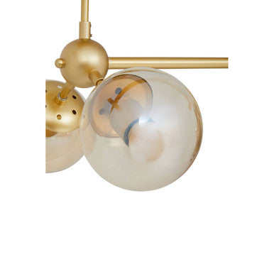 Gold Finish 6 Arm Statement Pendant Light | Abira
