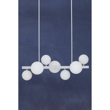 Chrome Finish 7 Light  Statement Pendant Light | Abira