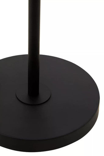 Clear Crystal Floor Lamp with Black Metal | Hutchinson